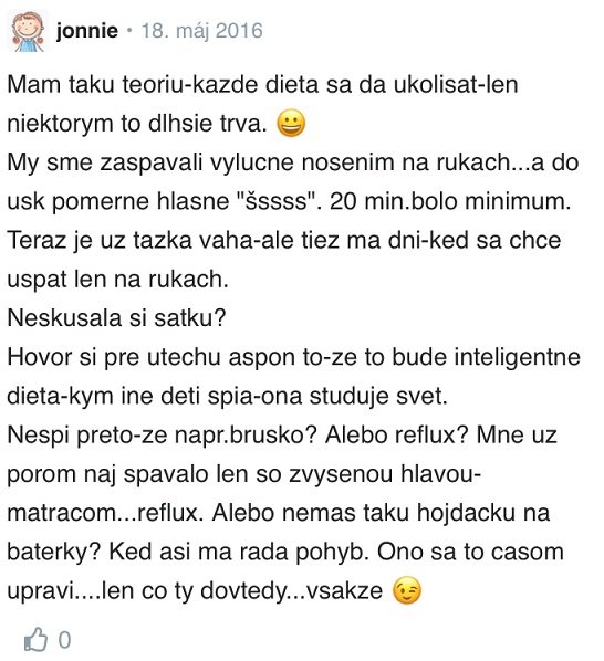 Ako uspať dieťa skúsenosti Modrykonik