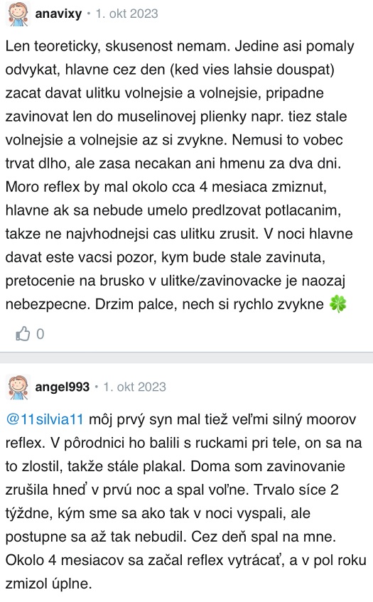 Moorov reflex skúsenosti Modrykonik