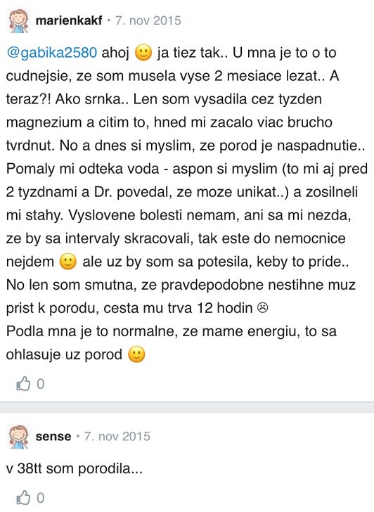 38. týždeň tehotenstva diskusia