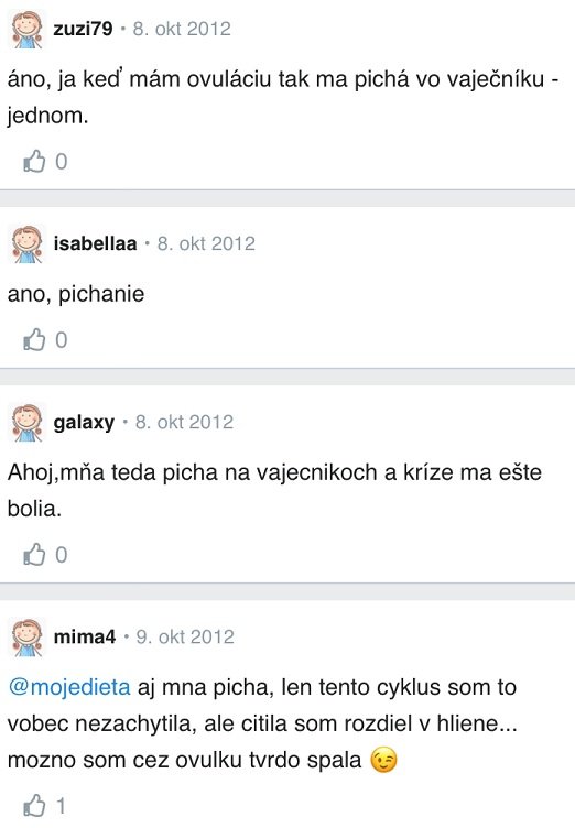 Ovulácia príznaky skúsenosti Modrykonik