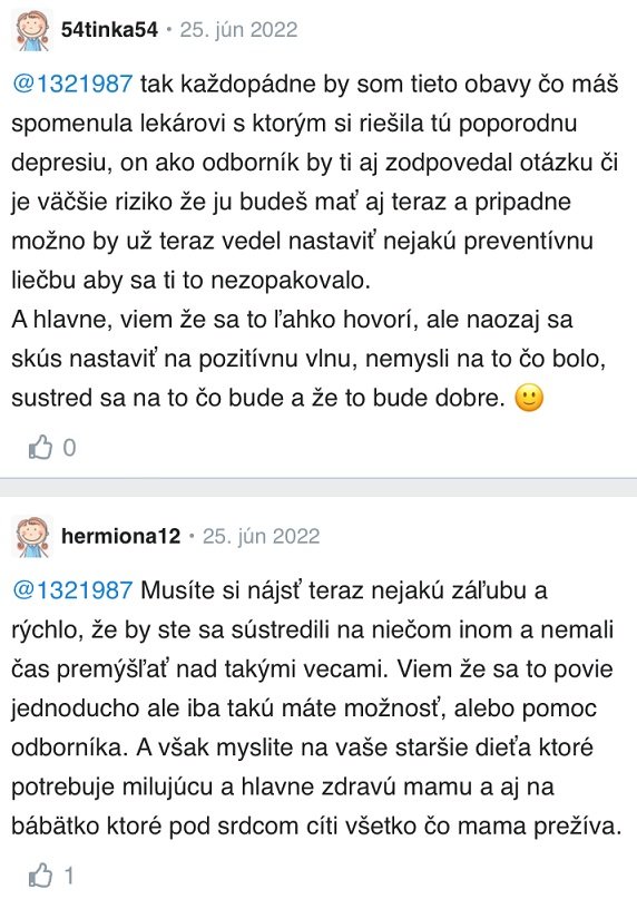 Popôrodná depresia diskusia Modrykonik