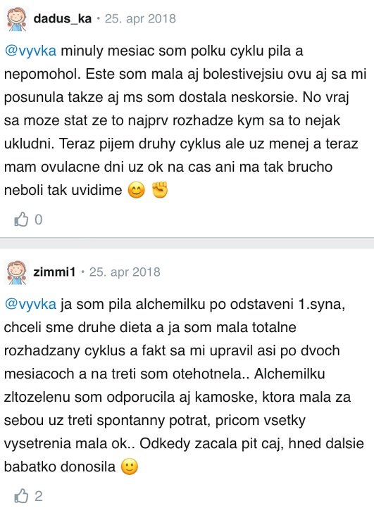 Ako piť alchemilku na otehotnenie? skúsenosti Modrykonik