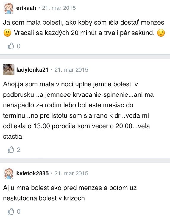Ako zistím, že mám kontrakcie? skúsenosti Modrykonik